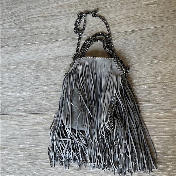 Stella McCartney Gray Fringe Bag Falabella Tote - Picture 1 of 4